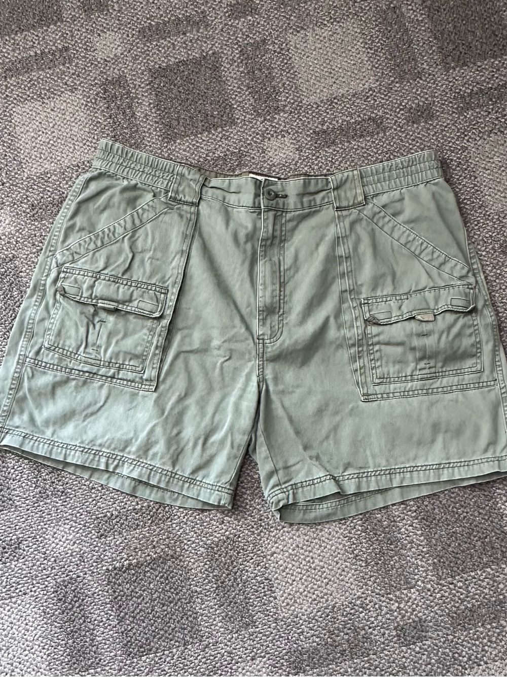 Men's St. John’s Bay Green Cargo Hiking Shorts